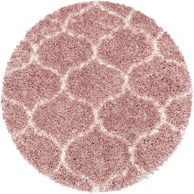 Ayyildiz Rond berber vloerkleed - Agadir Circle Roze Creme