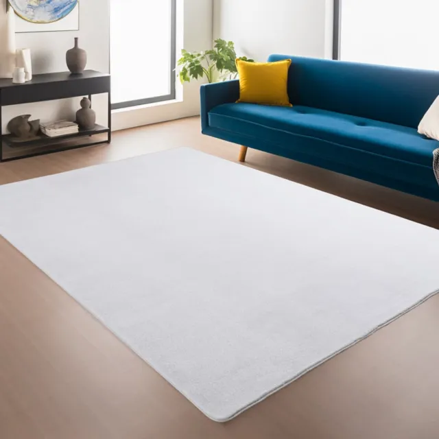 Ayyildiz Antislip Vloerkleed Joy Rond Wit 160 x 160 cm Effen Kleur Zacht