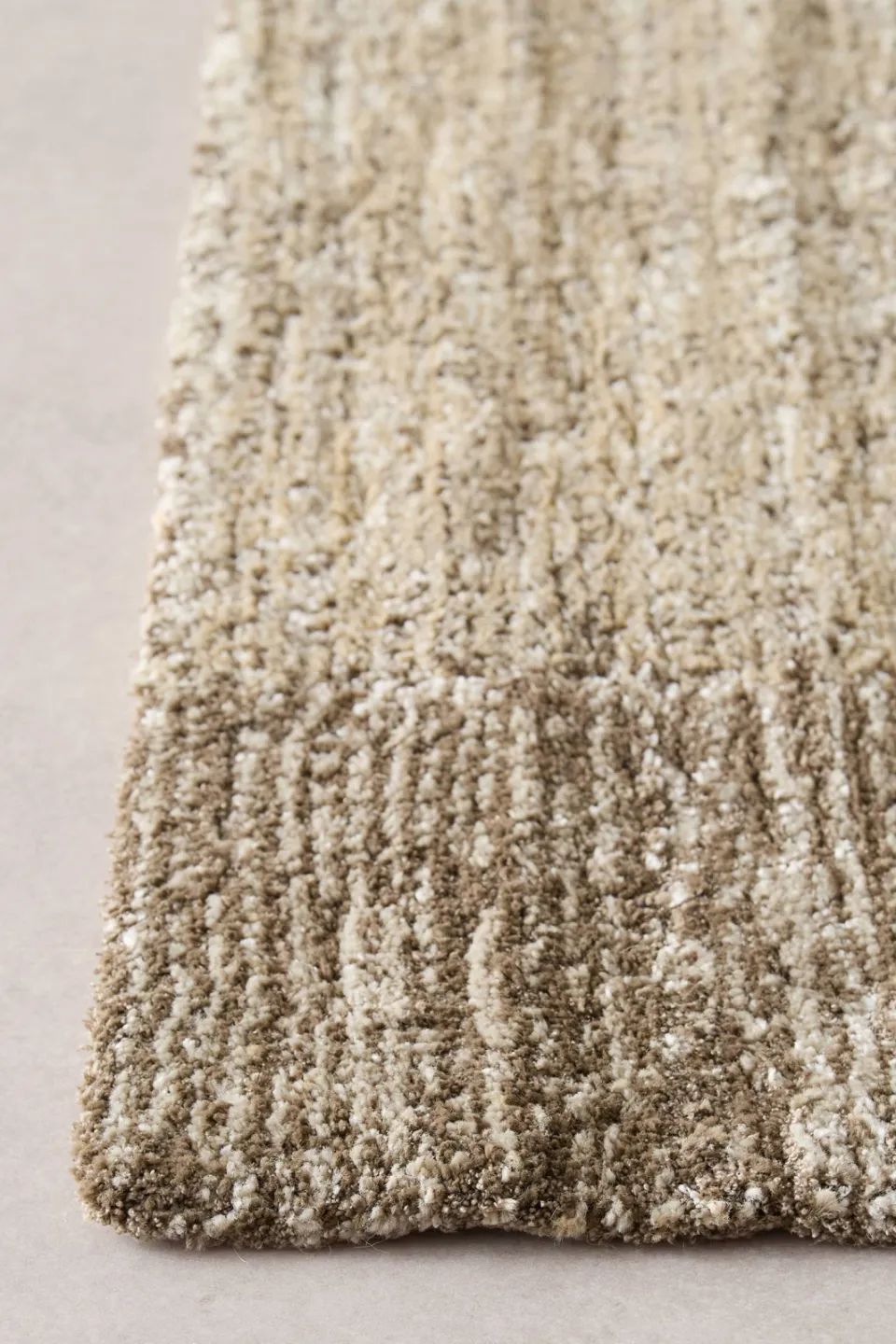 NOUS Living Horizon hoogpolig vloerkleed crème donkerbruin, foto 4