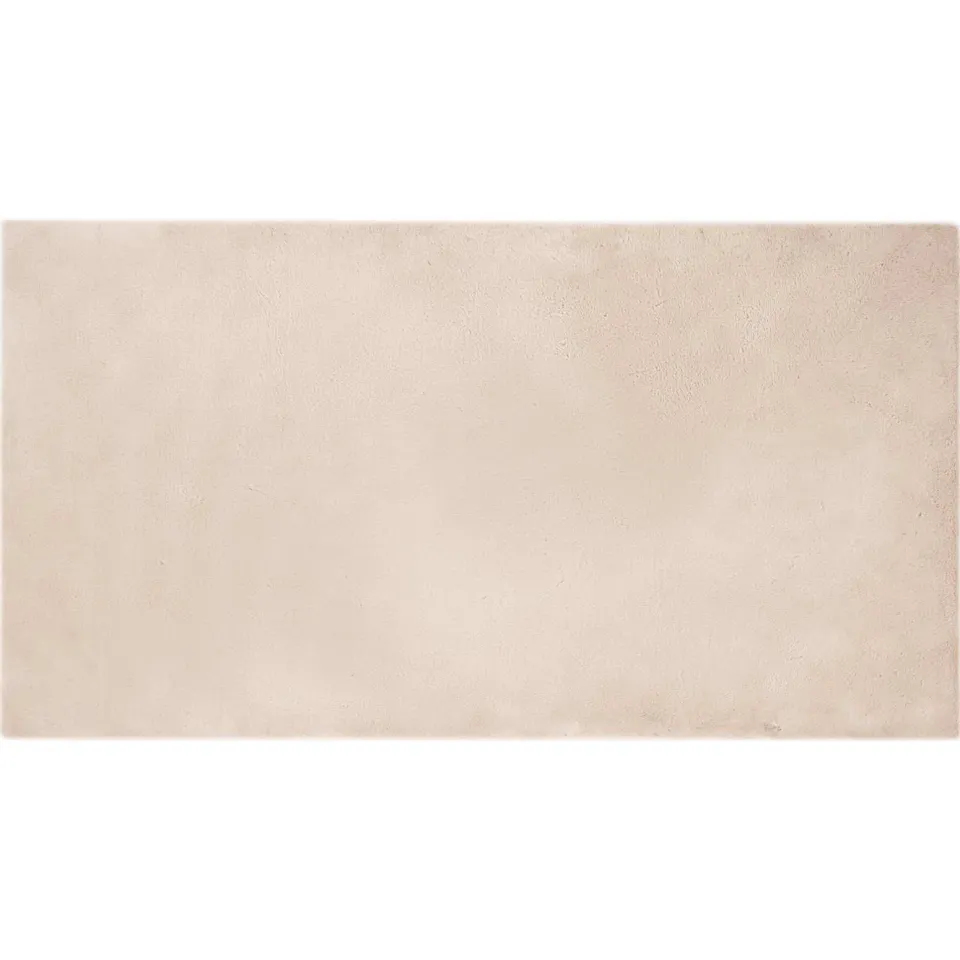 vidaXL Antislip vloerkleed van imitatie konijnenbont OLITE Taupe