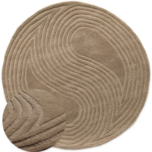 Nordic Weavers Rond design vloerkleed - Balans Dual beige 150