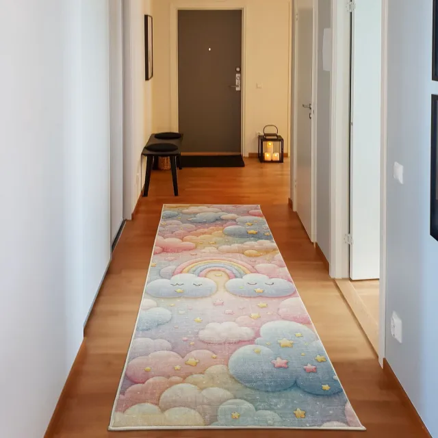 ABAKUHAUS Vloerkleed - Woonkamer Tapijt – 76 x 229 cm – Hoogpolig Polyester – okergeel Shameful Mustard