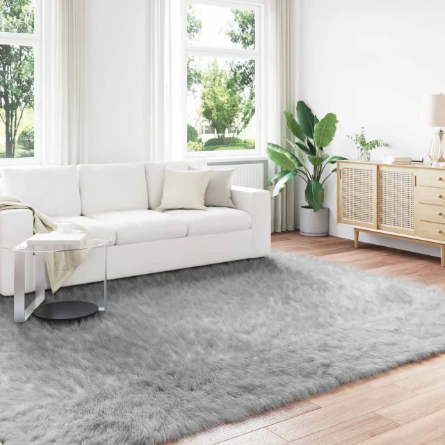 vidaXL Tapijt van imitatie TAFALLA Grijs 200 x 280 cm Polyester, foto 2