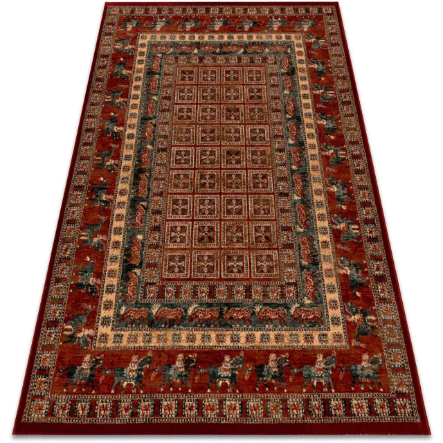 RUGSX Kleden Rugsx Wollen tapijt KASHQAI 4301 300 oosters, kader 200x300 cm Rood