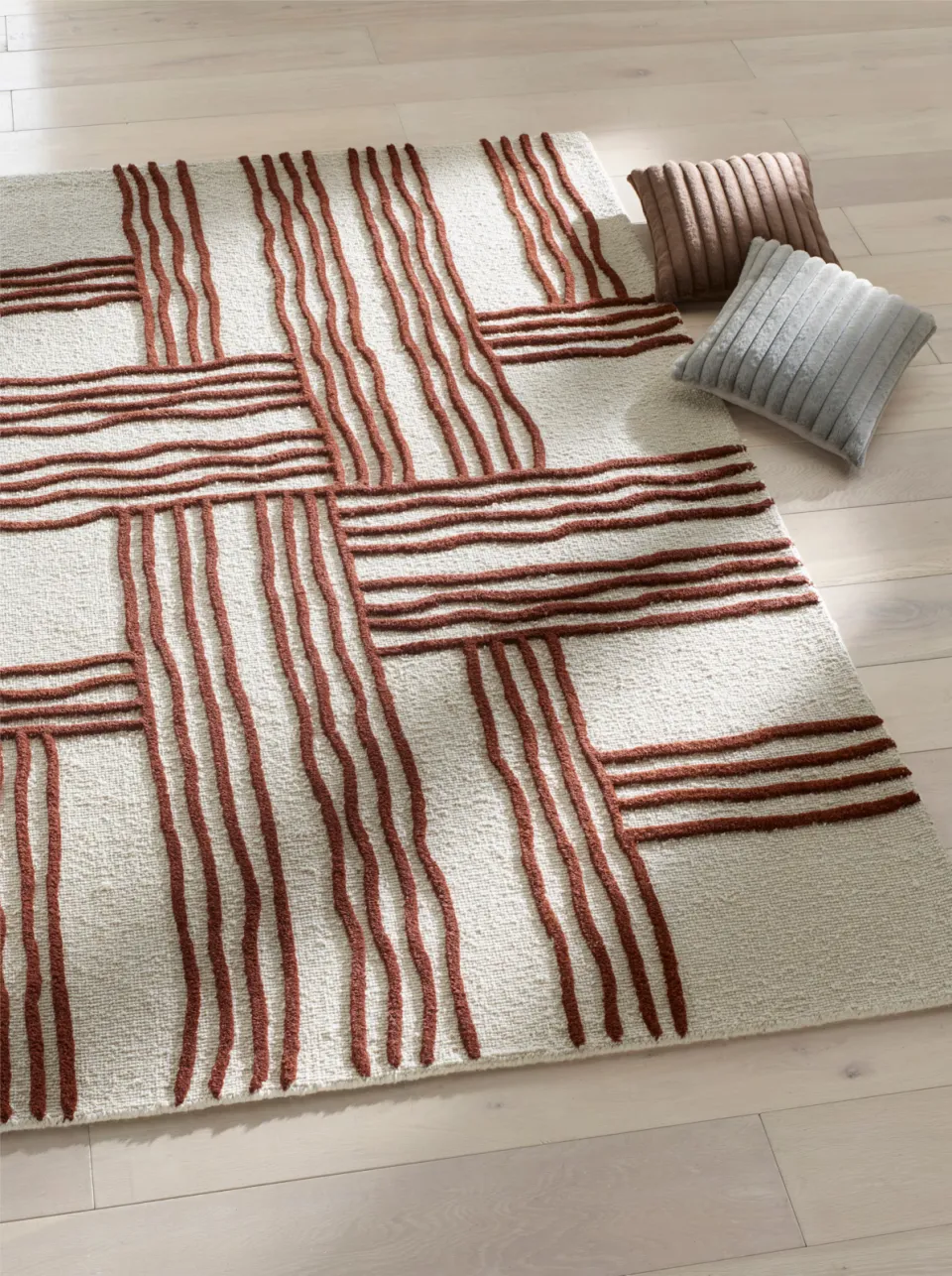 vloerkleed Luspool ecru bruin, foto 2