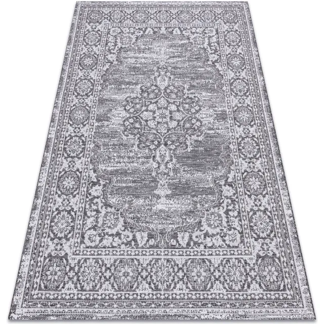 RUGSX Kleden Rugsx Sisal tapijt SISAL LOFT 21213 Ornament blauw 60x110 cm Grijs