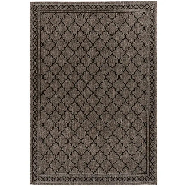Dutch XXL Buitenkleed | Splash | Ornamenteel | Grijs/Bruin | Buitentapijt | Tuintapijt Grijs / Bruin