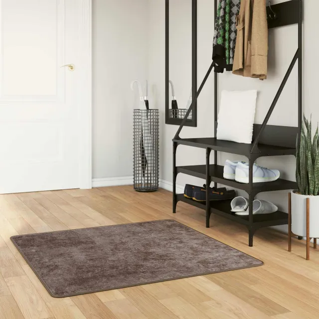 vidaXL Vloerkleedloper MARSA Grijs 100 x 100 cm Polyester en PVC, foto 2