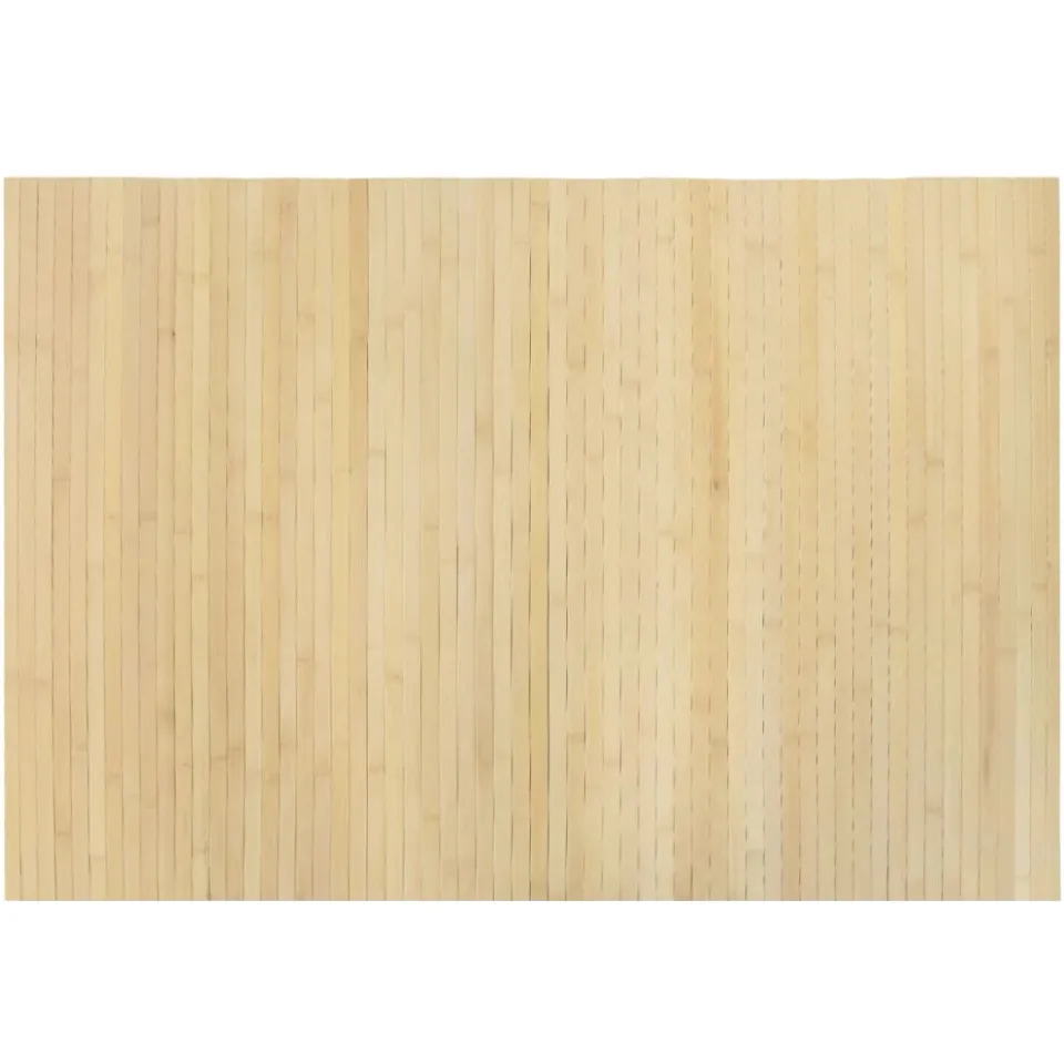 vidaXL Vloerkleed rechthoekig 70x100 cm bamboe lichtnaturel Beige