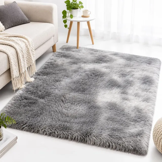 VHV Vloerkleed - Tapijt, slaapkamer, woonkamer, bedmat, thuisgebruik, imitatiebont pluchen , 60*90cm (grijs)