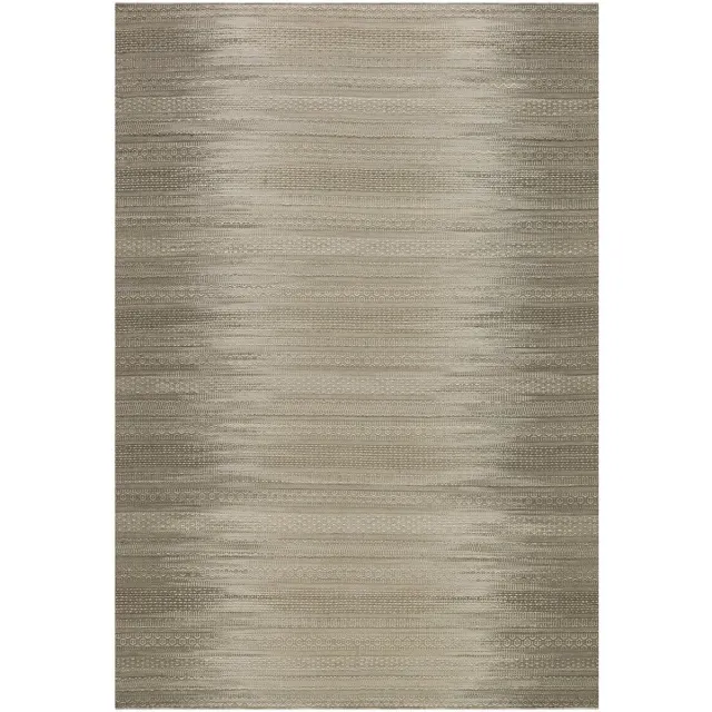 Padiro platgeweven designvloerkleed 140 x 200 cm - lichtbeige - modern abstract ontwerp - met kleurverloop - voor vloerverwarming - van wol en katoen