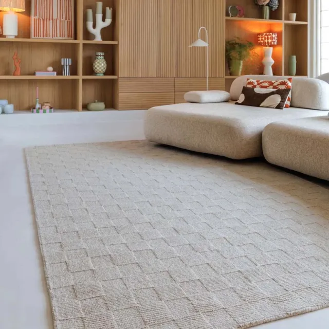 Nordic Weavers Wollen vloerkleed - Tavle beige 160x230