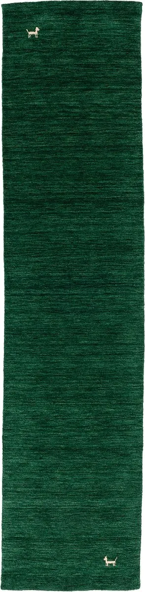 Pergamon Natuur vloerkleed loper Indo Nepal Gabbeh Shiva Donkergroen