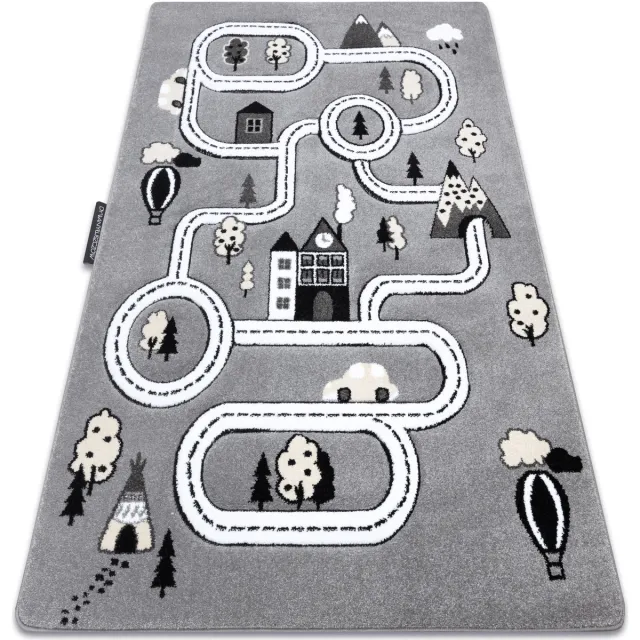 RUGSX Kleden Rugsx Tapijt PETIT TOWN STAD STRAAT grijskleuring 240x330 cm