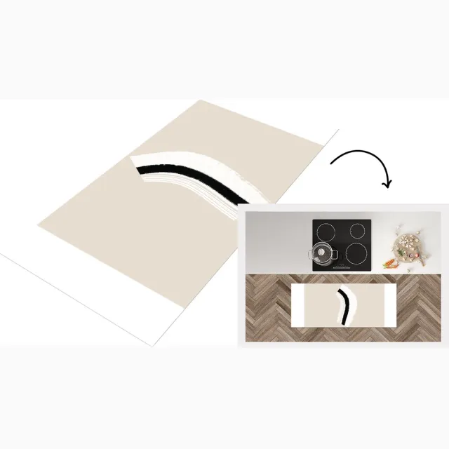 KitchenYeah Keukenloper - Loper keuken - Lijn - Pastel - Design - Keukenloper vinyl Multicolor