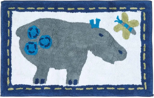 Homescapes kindervloerkleed Hippo 100% katoen Grijs