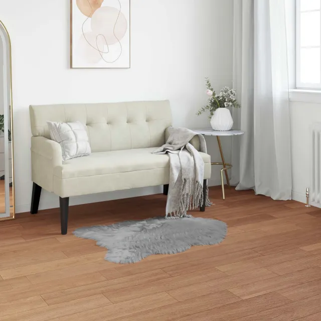 vidaXL Tapijt van imitatie TAFALLA Grijs 80 x 120 cm Polyester, foto 2