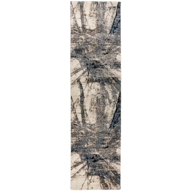 Meghan Lalee Vloerkleed Bologna 460 blauw – 80 x 300 cm – polypropyleen & polyester, machinegeweven