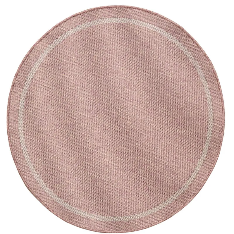 NOUS Living binnen- en buitenvloerkleed rond roze (Ø120 cm), foto 3