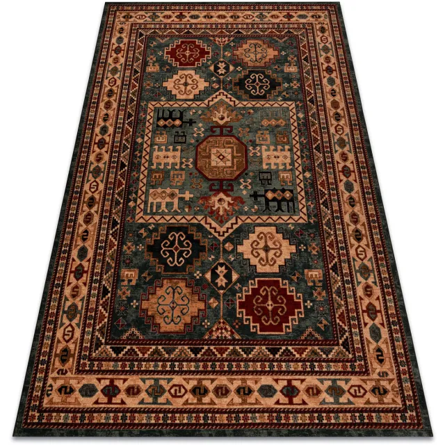 RUGSX Kleden Rugsx Wollen tapijt KASHQAI 4306 400 oosters, kader 200x300 cm Groen