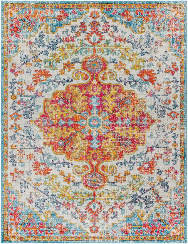 Surya Lou vloerkleed vintage oosters moestergeel MosterdGeel