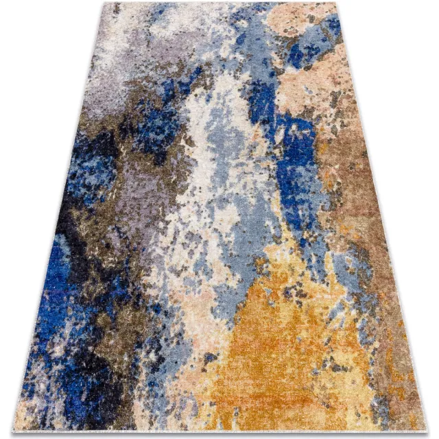 RUGSX Kleden Rugsx MIRO 51774.802 tapijt wasbaar Abstractie antislip 140x190 cm Blauw