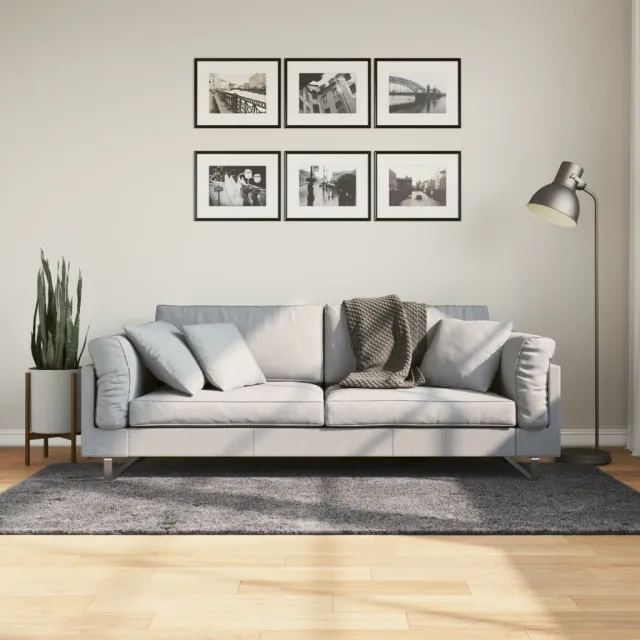 vidaXL Vloerkleed HUARTE laagpolig zacht wasbaar 100x200 cm antraciet, foto 2