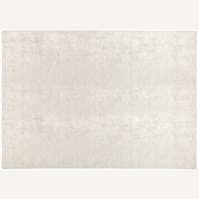 vidaXL Tapijt - Crèmekleurig - 190 - x - 300 - cm - 100% - Polyester - 3 - mm - Wasbaar