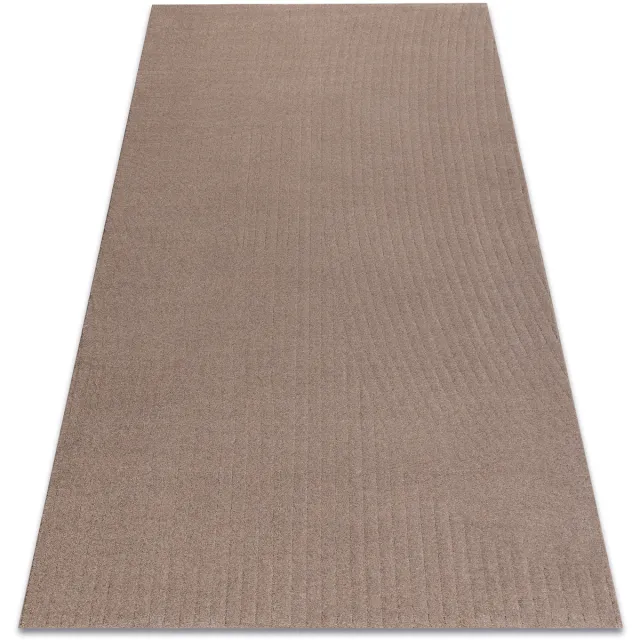 RUGSX Kleden Rugsx Wollen tapijt TEXTURA 488.12.LA600 OSTA - Golven, 240x340 cm Bruin