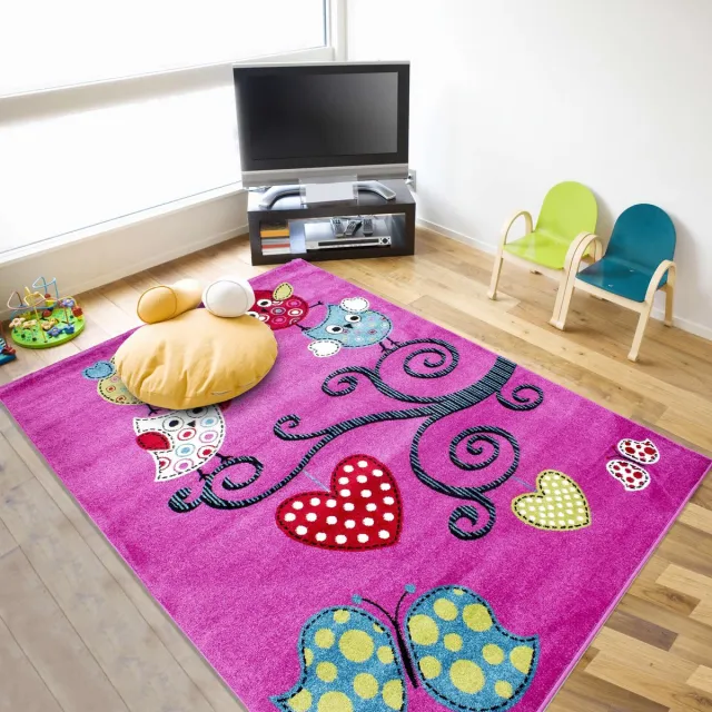 Ayyildiz Kindervloerkleed Collectie Vlinder & Vogel Lila