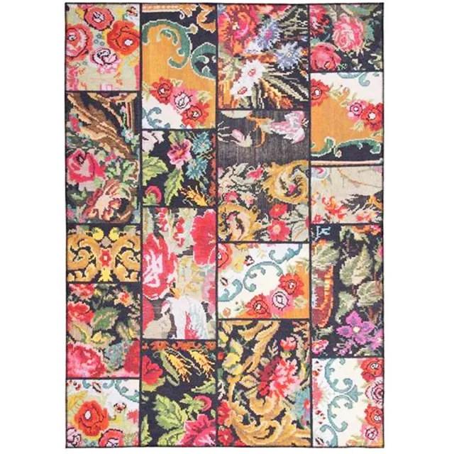 Fraai Patchwork vloerkleed - Moods Print Multicolor