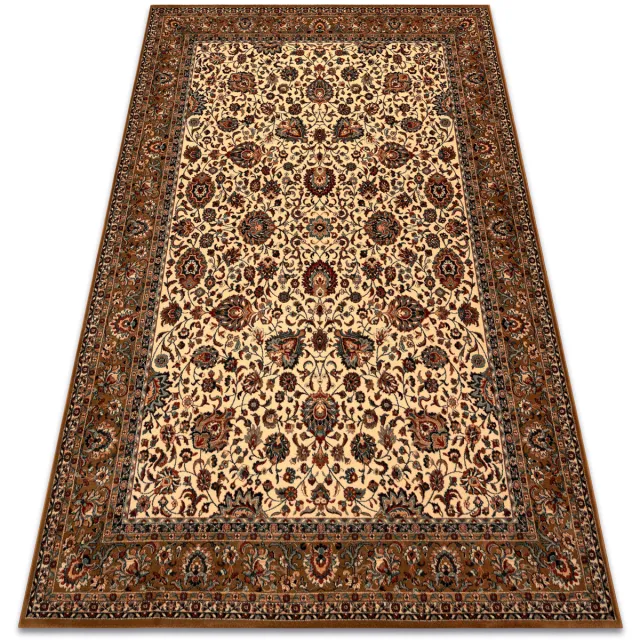 RUGSX Kleden Rugsx Wollen tapijt KASHQAI 4362 103 Bloemen, kader 240x340 cm Beige