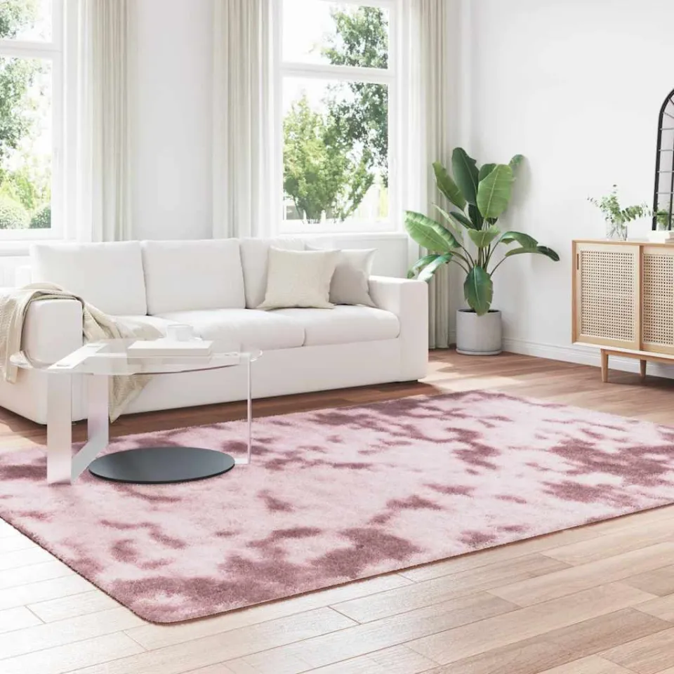 vidaXL Hoogpolig vloerkleed NAVARRA 200x290 cm polyester stoffig roze, foto 3