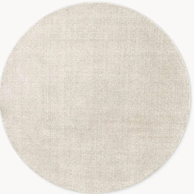 Ted Baker Rond laagpolig wollen vloerkleed Croom, handgeweven beige