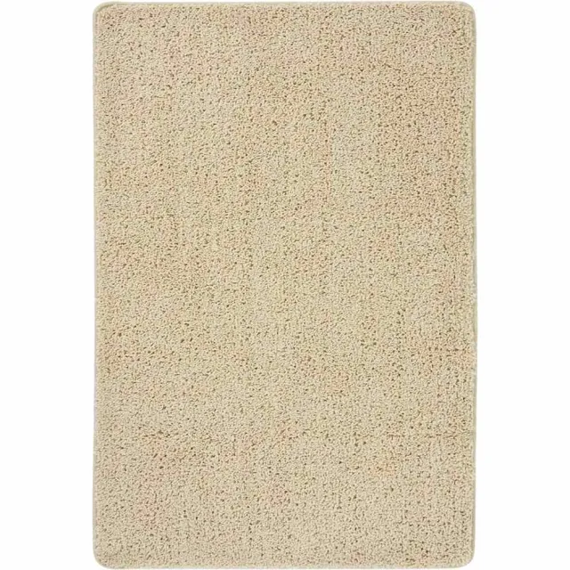 vidaXL Vloerkleed shaggy anti-slip 140x200 cm crèmekleurig