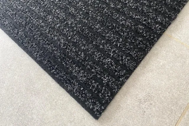 JYG Keukenloper tapijtloper STRIPE - 50x600 cm - anti-slip - antraciet - JYG