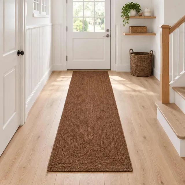 vidaXL Gebied Tapijt Grijs 60 x 300 cm Jute