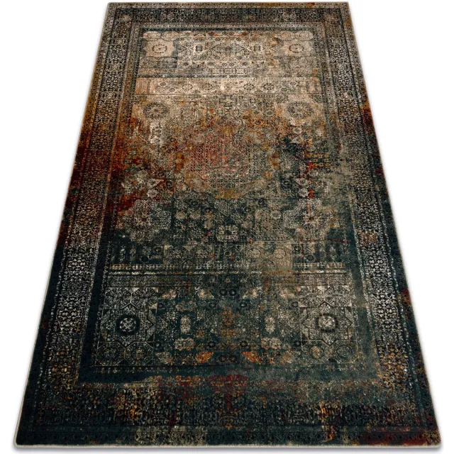 RUGSX Kleden Rugsx Tapijt OMEGA MAMLUK Rozet vintage smaragd 100x150 cm Groen