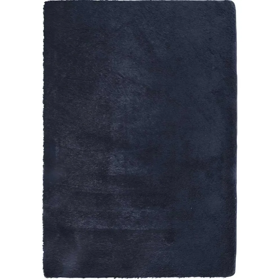 vidaXL Hoogpolig vloerkleed NAVARRA 160x230 cm polyester marineblauw, foto 3