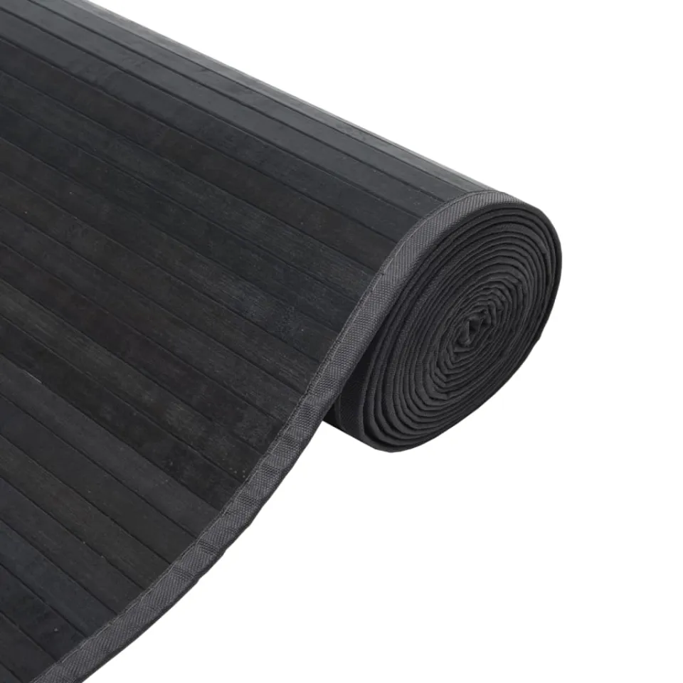 vidaXL Vloerkleed rechthoekig 100x200 cm bamboe grijs