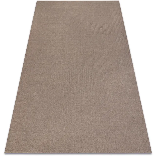 RUGSX Kleden Rugsx Wollen tapijt TEXTURA 488.10.LA600 OSTA - Lijnen, 240x340 cm Bruin