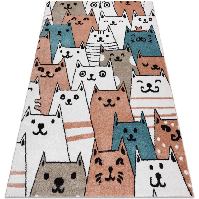 RUGSX Kleden Rugsx Tapijt FUN Gatti voor kinderen, katten multi 180x270 cm Roze