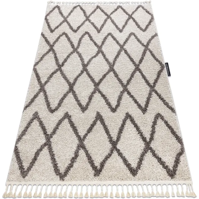 RUGSX Kleden Rugsx Tapijt BERBER BENI crème rand , Barber 120x170 cm Beige