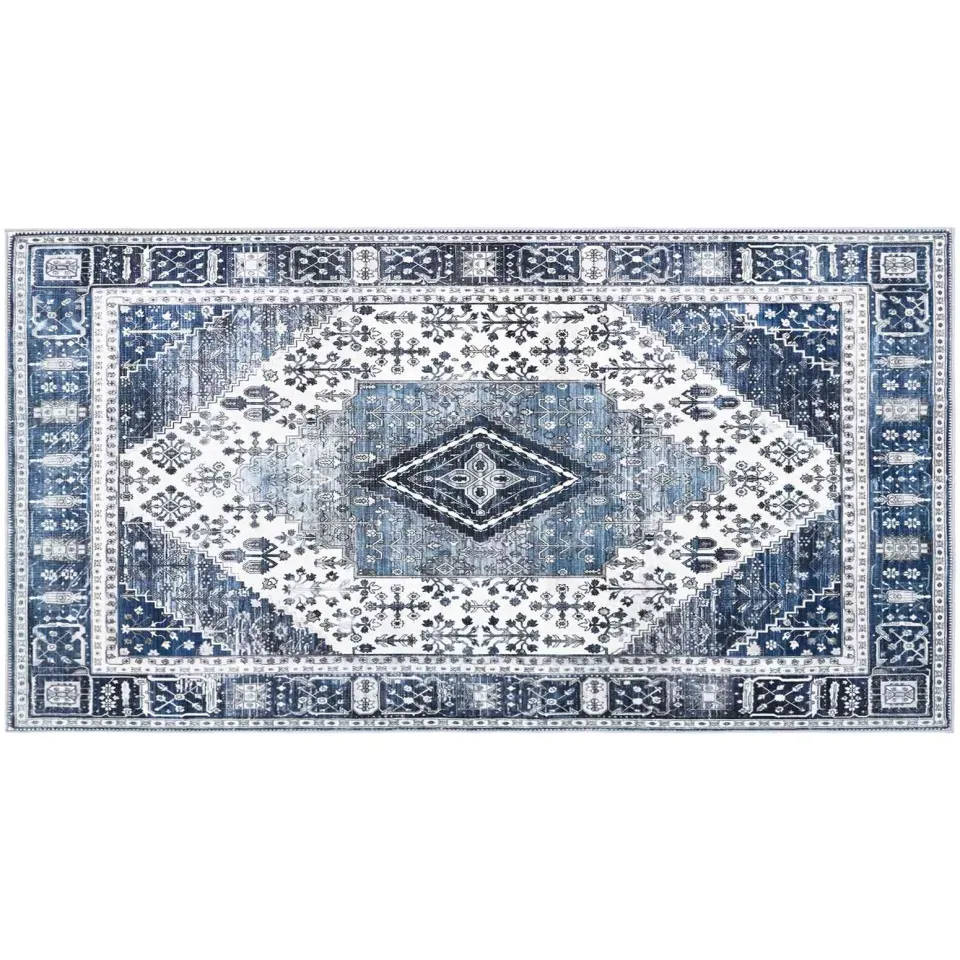 vidaXL Vloerkleed ORIZ Donkerblauw 80 x 150 cm 100% polyester Marineblauw