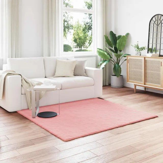 vidaXL Antislip vloerkleed van imitatie konijnenbont OLITE Roze, foto 2