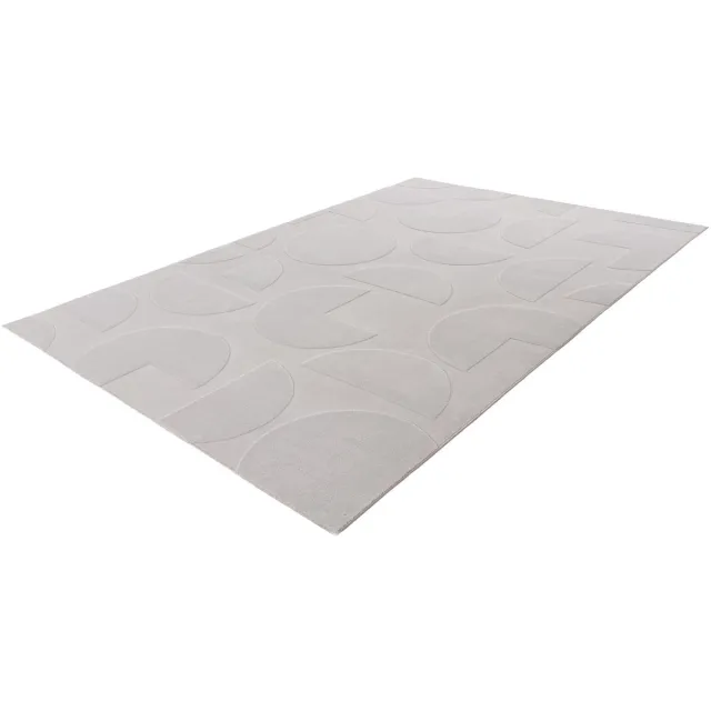 Lalee 3D Vloerkleed - Tapijt - Laagpolig - Zilver Grijs - Modern Design - Superzacht en Ondersteunend