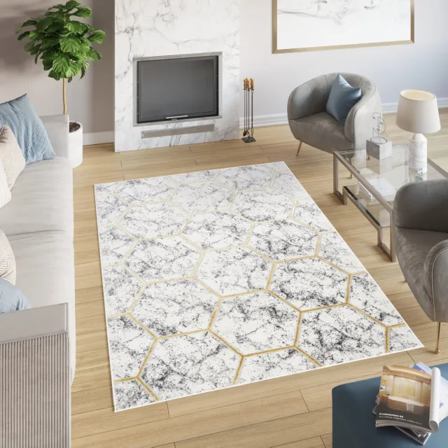 Tapiso Shine Vloerkleed Beige Tapijt Abstract Modern, foto 4