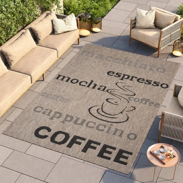 Tapiso Melissa Vloerkleed Bruin Buiten Binnen Terras Keuken Tapijt Bruin 5