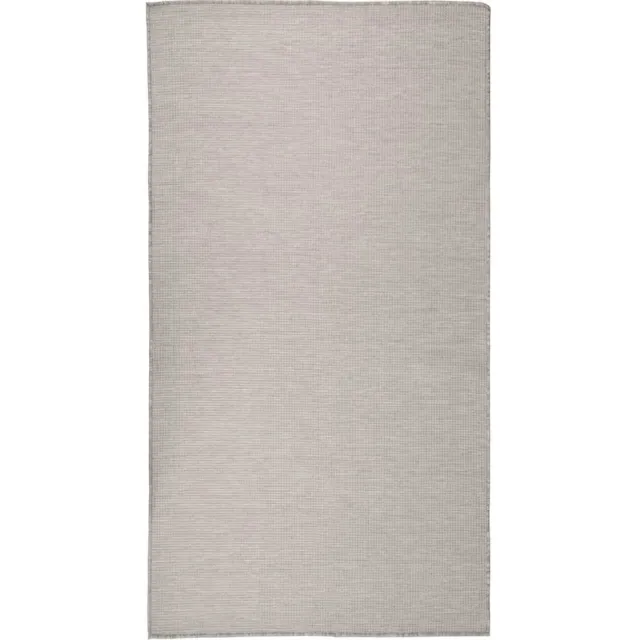 vidaXL Buitenkleed platgeweven 80x150 cm lichtgrijs
