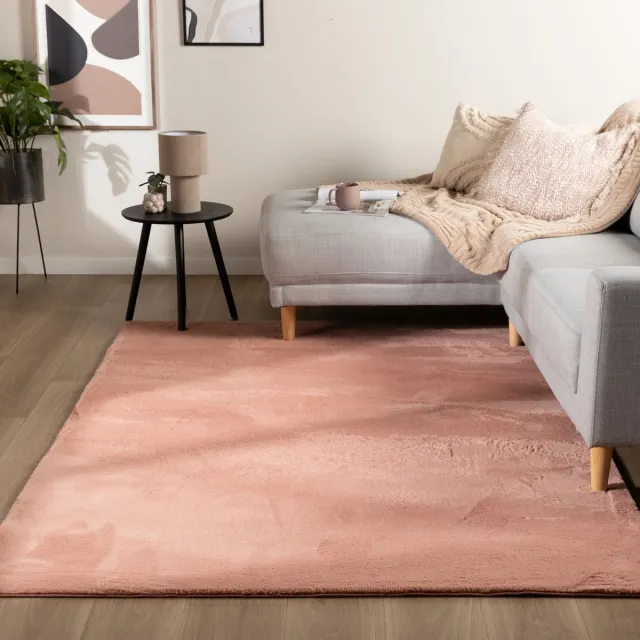 NATURL. Zacht laagpolig vloerkleed - Cozy Roze - 130x200cm